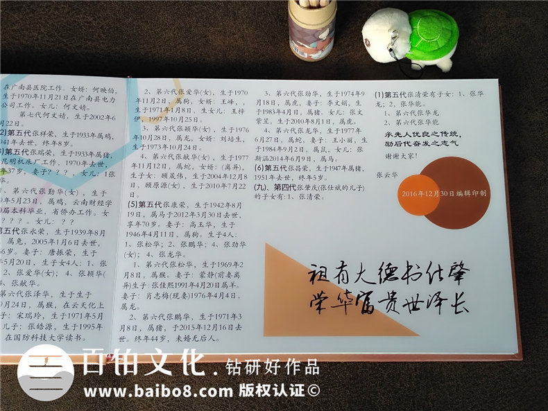 云南張氏湖南武岡尋祖紀(jì)念冊-家譜族譜排版制作