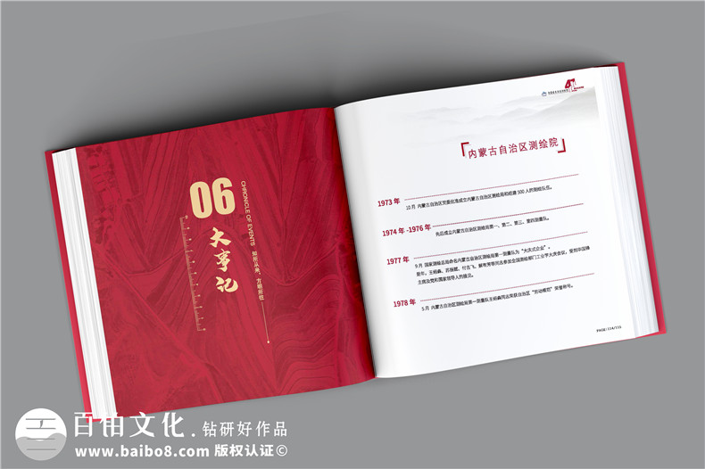 單位40周年紀(jì)念冊(cè)-測繪院企業(yè)40周年慶畫冊(cè)設(shè)計(jì)怎么做