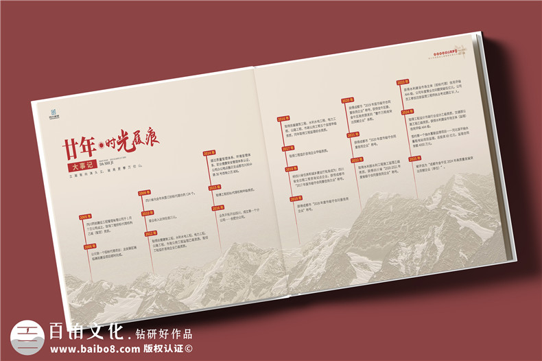 建筑行業(yè)公司成立20周年紀念冊-工程公司周年慶畫冊