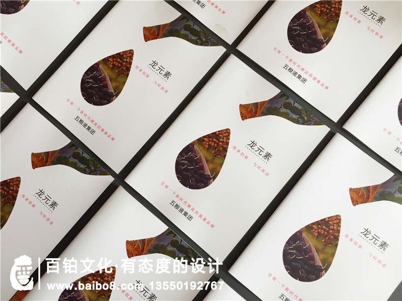 酒業(yè)公司招商加盟宣傳冊設計-白酒水產(chǎn)品畫冊樣本制作-五糧液集團