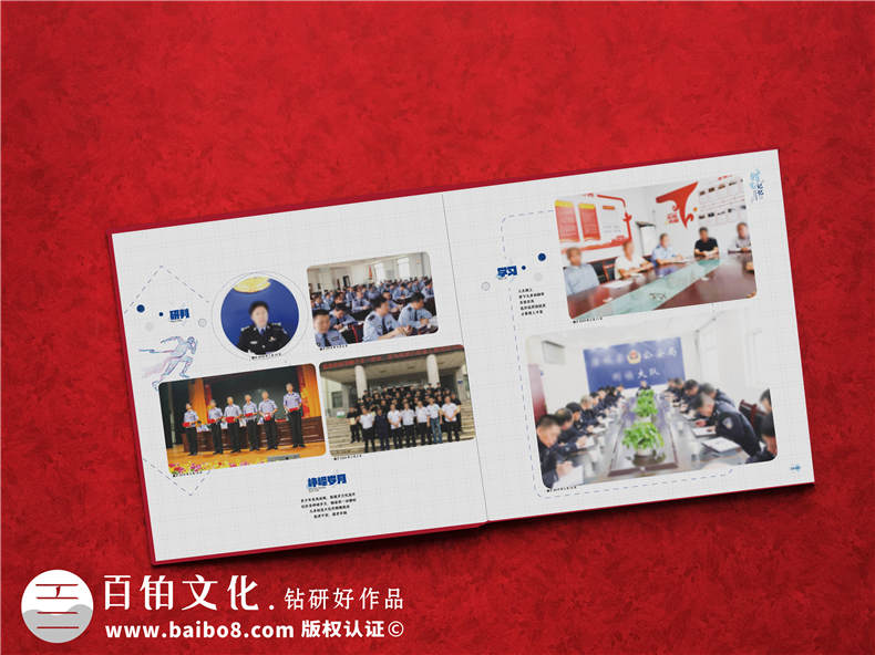 公安機(jī)關(guān)人民警察退休紀(jì)念相冊-單位局領(lǐng)導(dǎo)從警員30年離任畫冊樣本